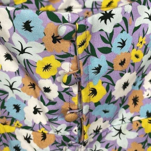 NWT Agua by Agua Bendita Mambo La Fania Lila Multicolor Floral Spring Sz L - Picture 9 of 16